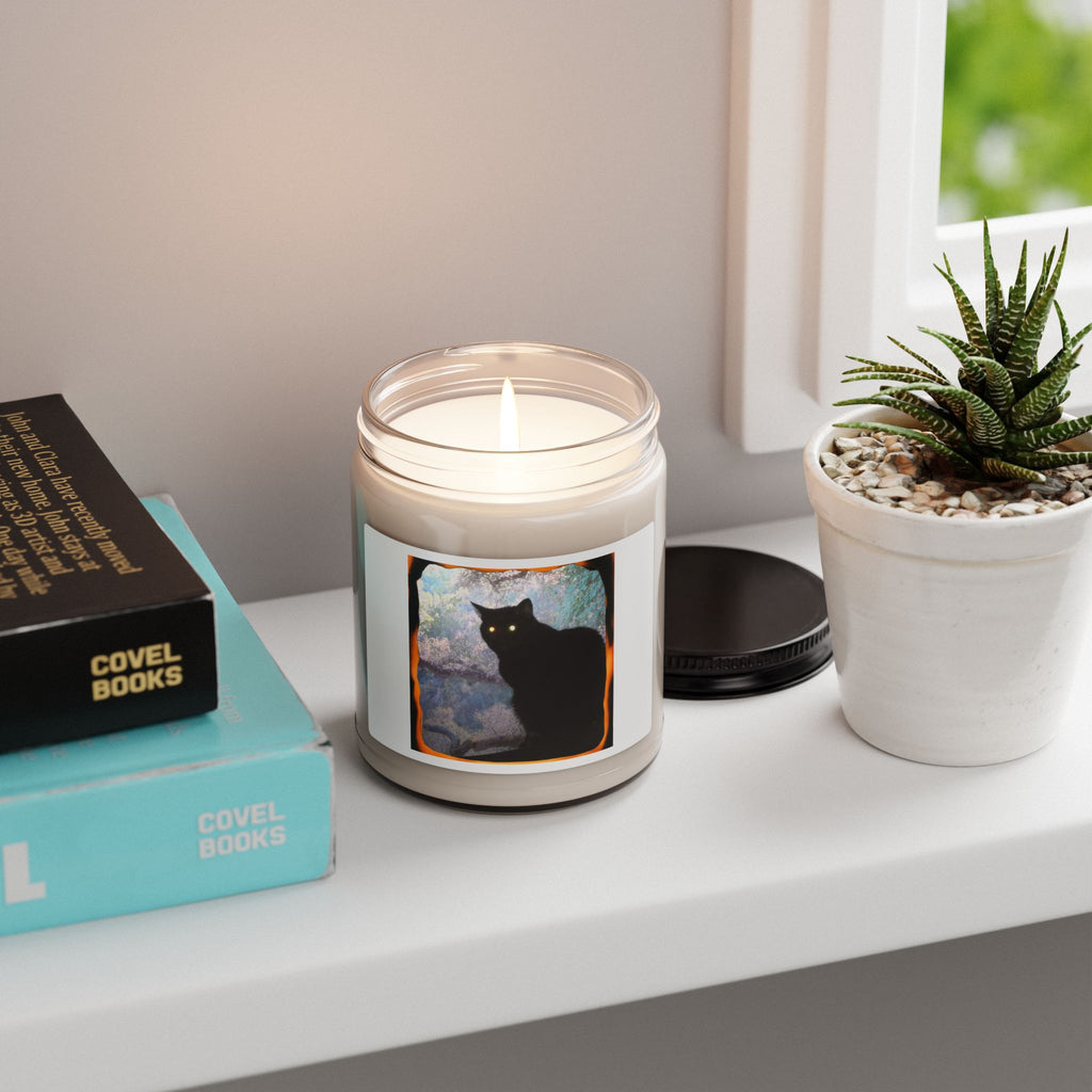 Black Cat Soy Candle – 9oz Scented Jar Candle